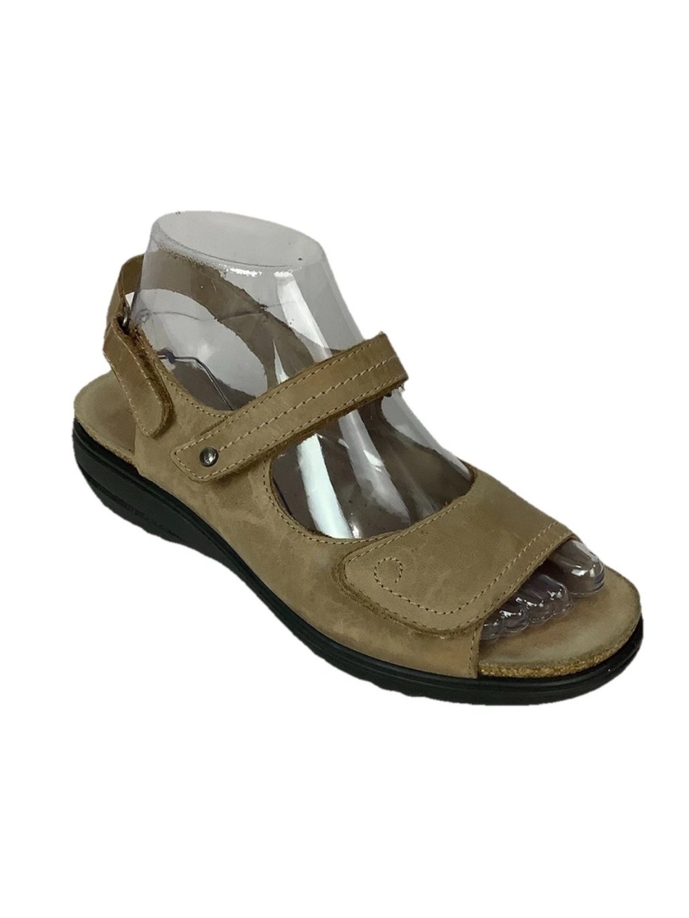 Hotter Sz 7.5 Leather Adjustable Comfort Concept Ankle Strap Sandals Brown